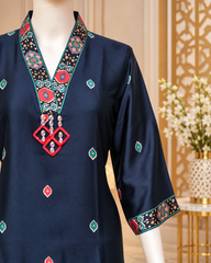 Sahmira Midnight Navy Heritage Embellished Kurti