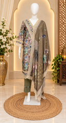 Sahmira Elegant Floral Lace Detailing Luxury Dress