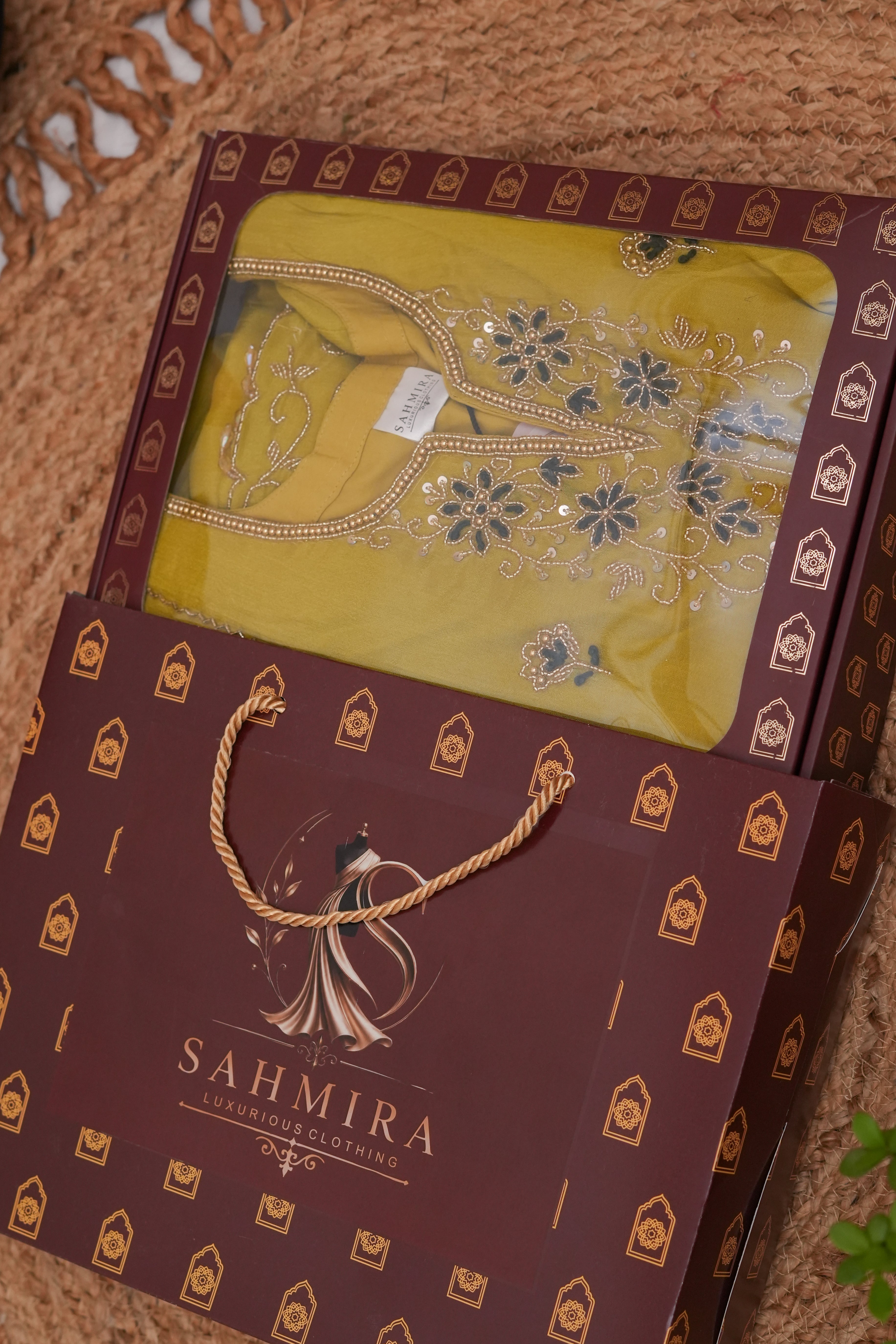 Sahmira Citrine Lime Embroidered Premium Kurta Dress