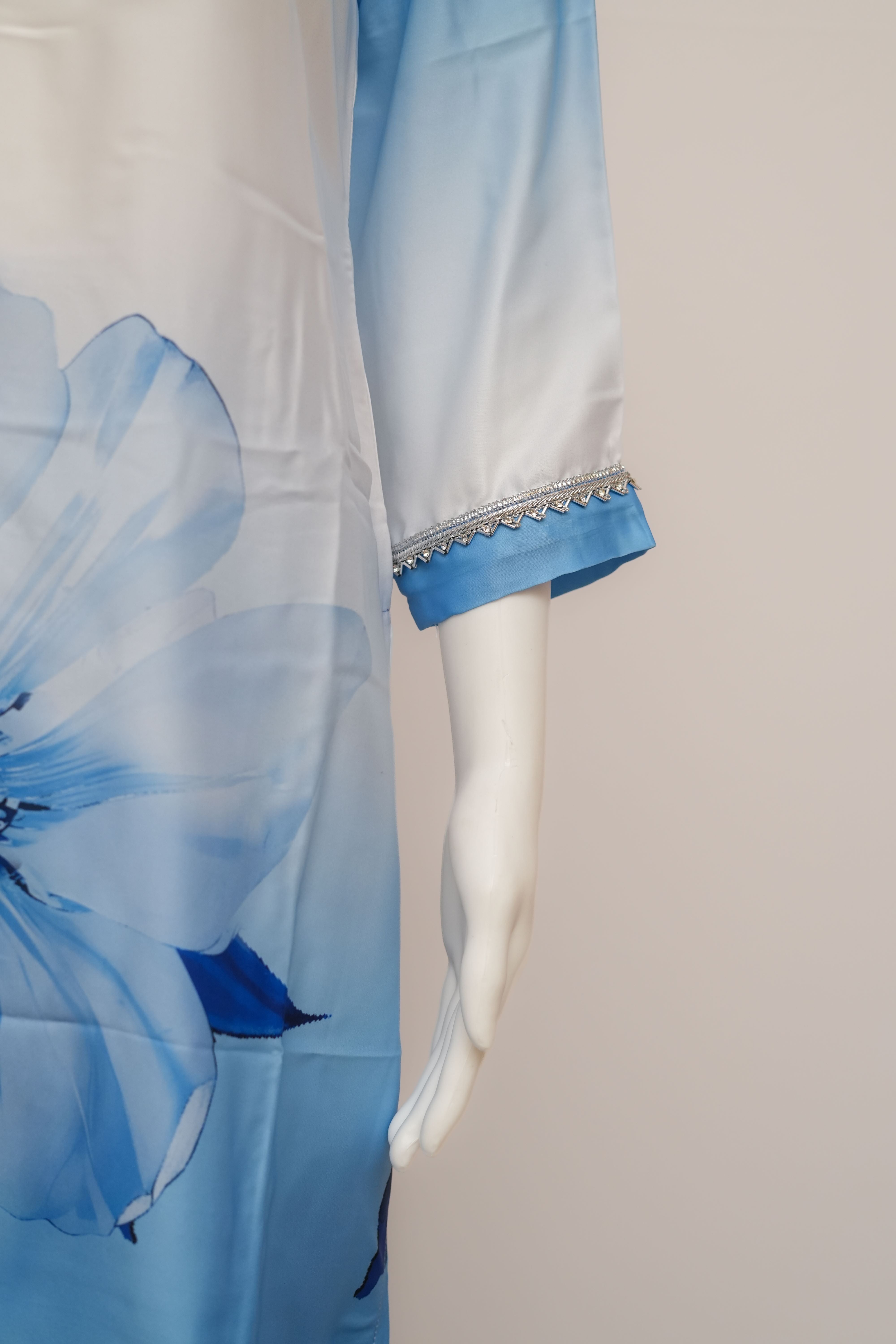 Sahmira Blue Blossom 3-Piece Premium Co-Ord Set