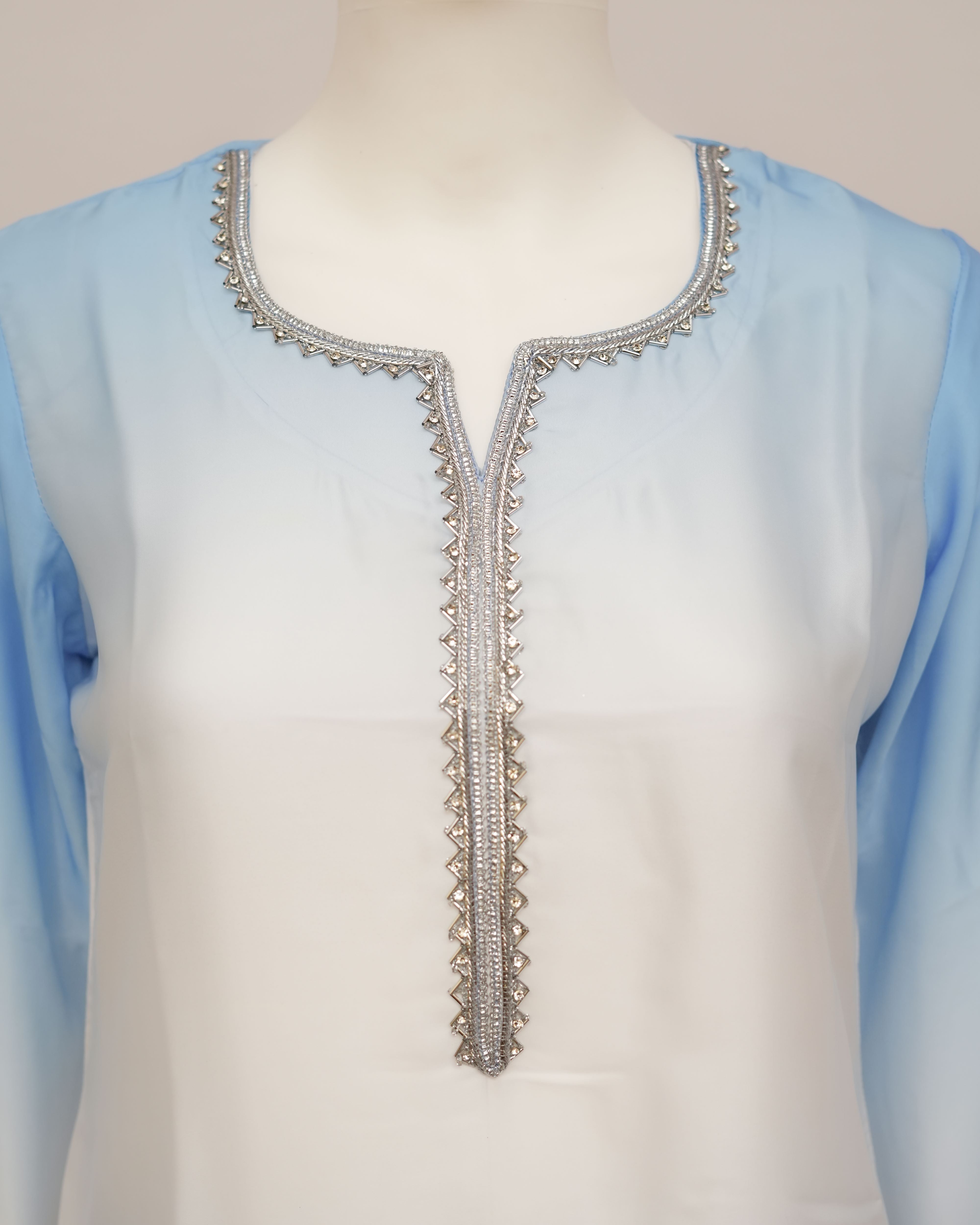 Sahmira Blue Blossom 3-Piece Premium Co-Ord Set