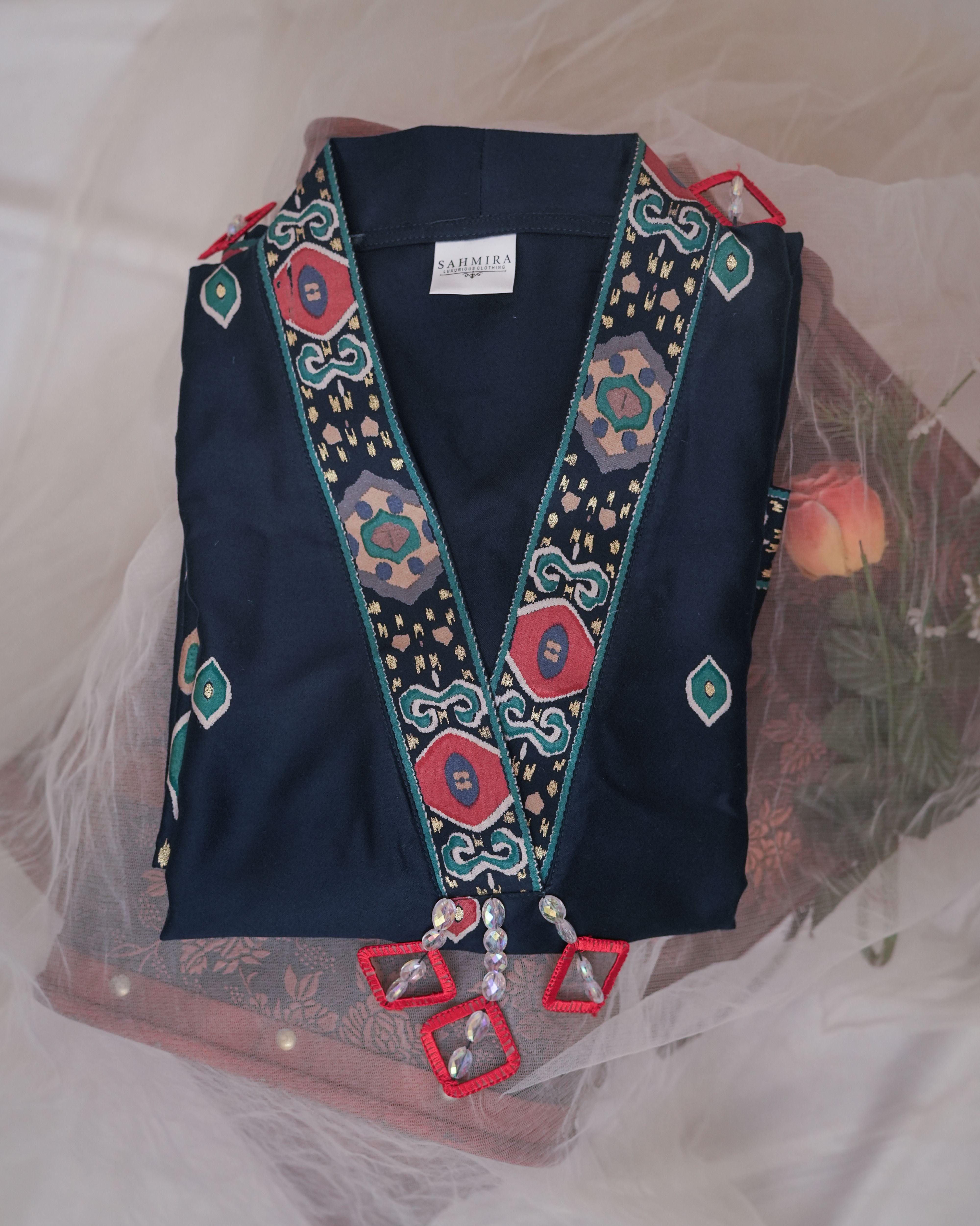 Sahmira Midnight Navy Heritage Embellished Kurti