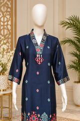 Sahmira Midnight Navy Heritage Embellished Kurti